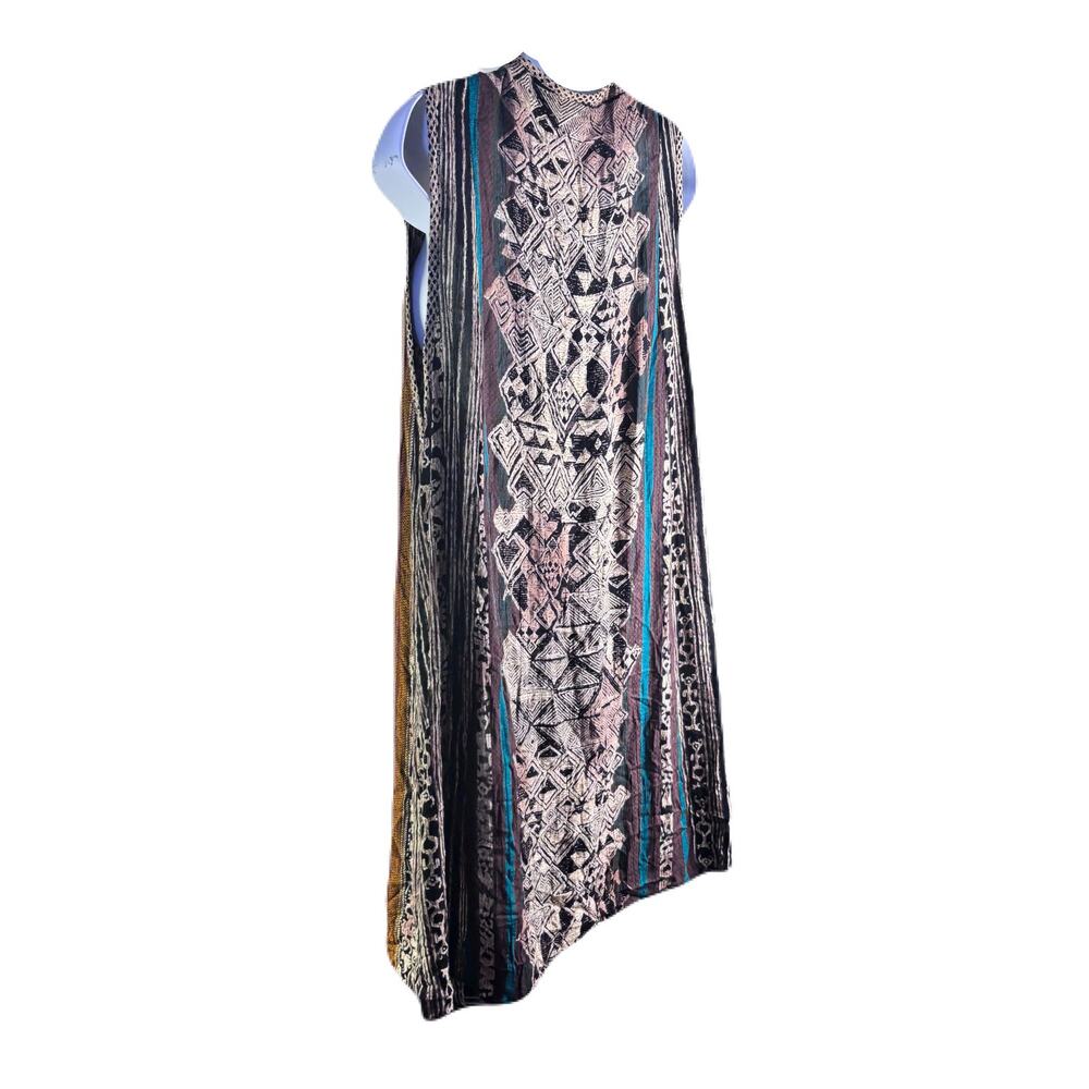 CAROLE LITTLE Vintage Sleeveless Vest w/a geometric & striped pattern Womens 8 - Picture 4 of 11